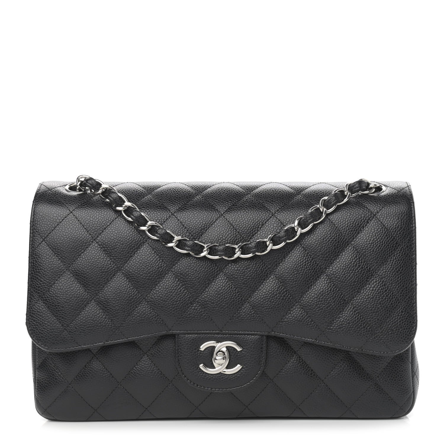 Chanel Caviar Quilted Jumbo Double Flap Black 1 of 11