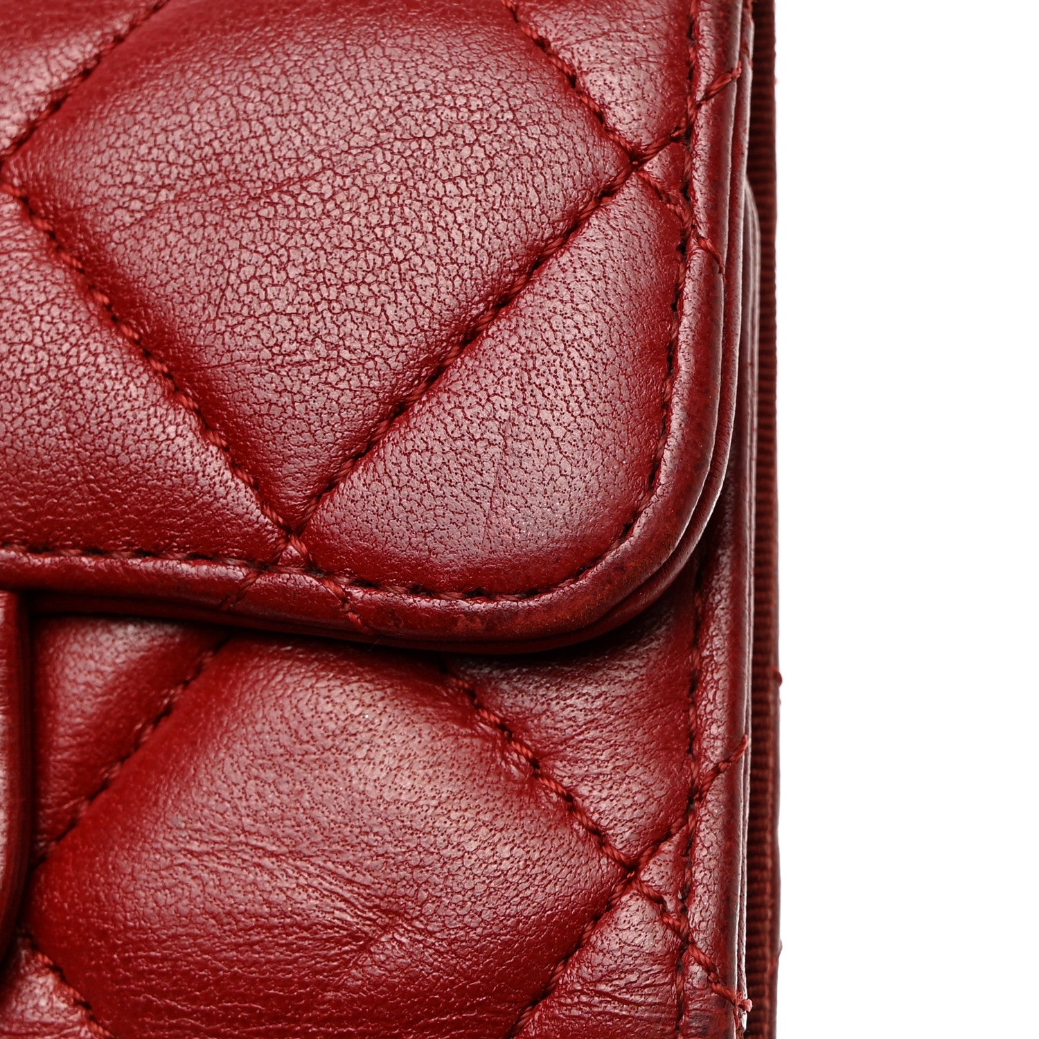 Chanel Lambskin Quilted 6 Key Holder Red 10 of 13