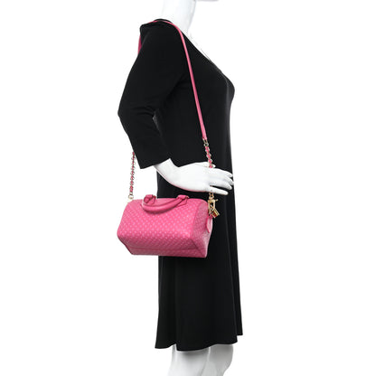 Louis Vuitton Calfskin Nanogram Embossed Speedy Bandouliere 20 Rose 2 of 17
