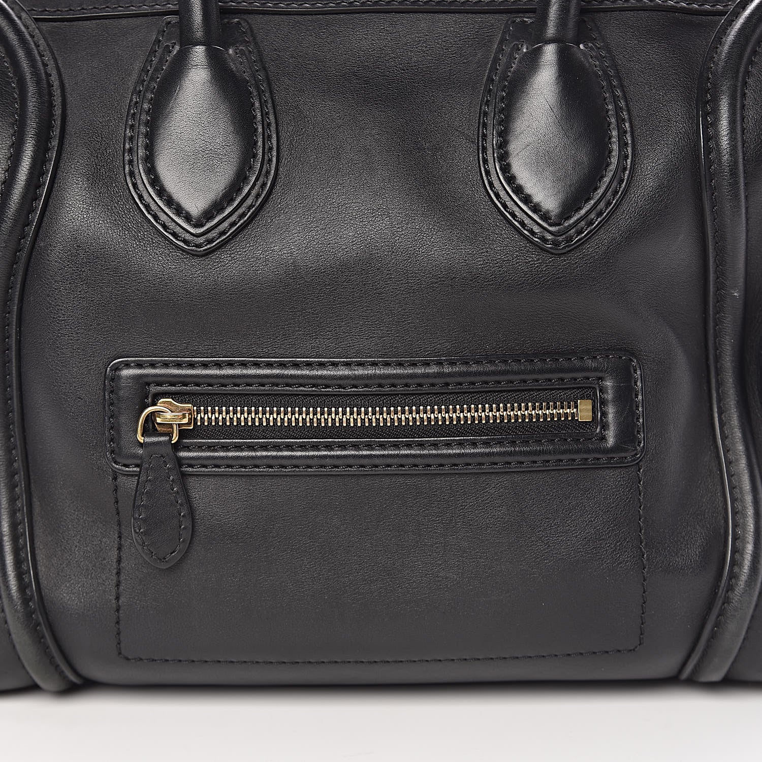 Celine Smooth Calfskin Mini Luggage Black 13 of 20