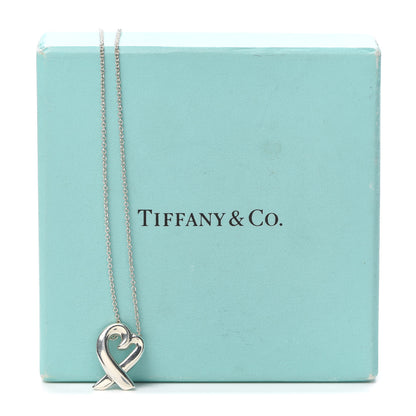 Tiffany Sterling Silver Small Paloma Picasso Loving Heart Pendant Necklace 6 of 6