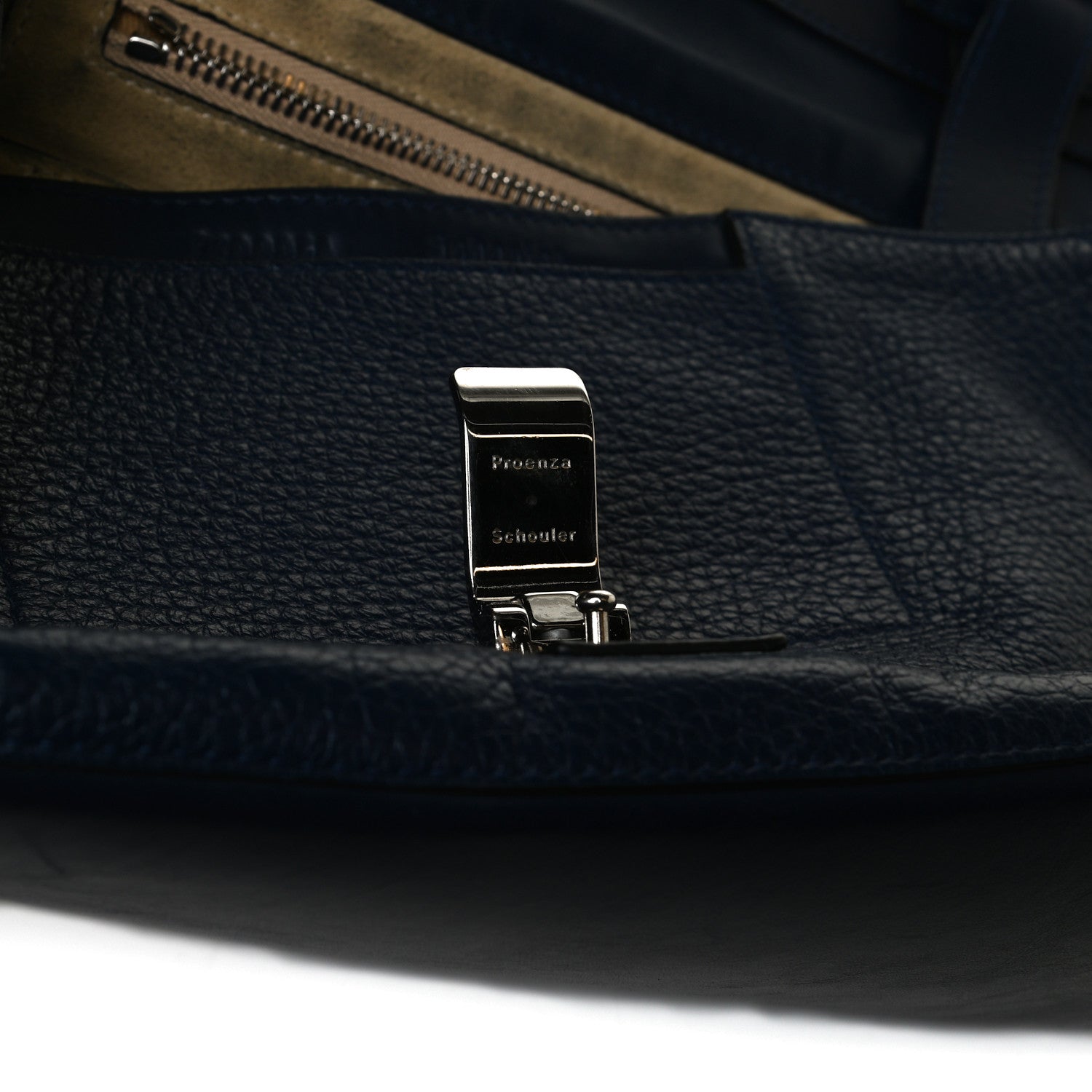 Proenza Schouler Pebbled Calfskin Double Sided PS Courier Bag Indigo 11 of 19