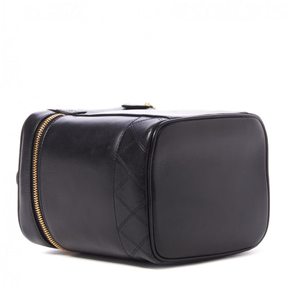 Chanel Calfskin Cosmetic Vanity Bag Black 3 of 8