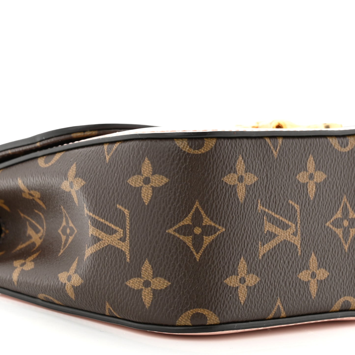 Patent Calfskin Monogram Cherrywood BB Rose Ballerine