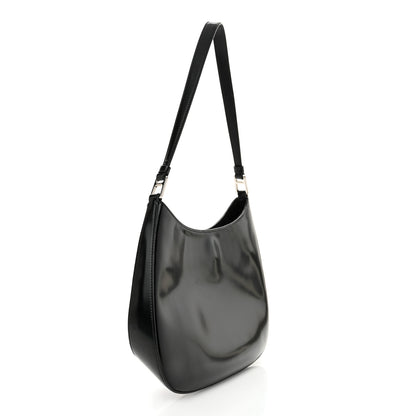 Prada Spazzolato Cleo Shoulder Bag Black 3 of 12