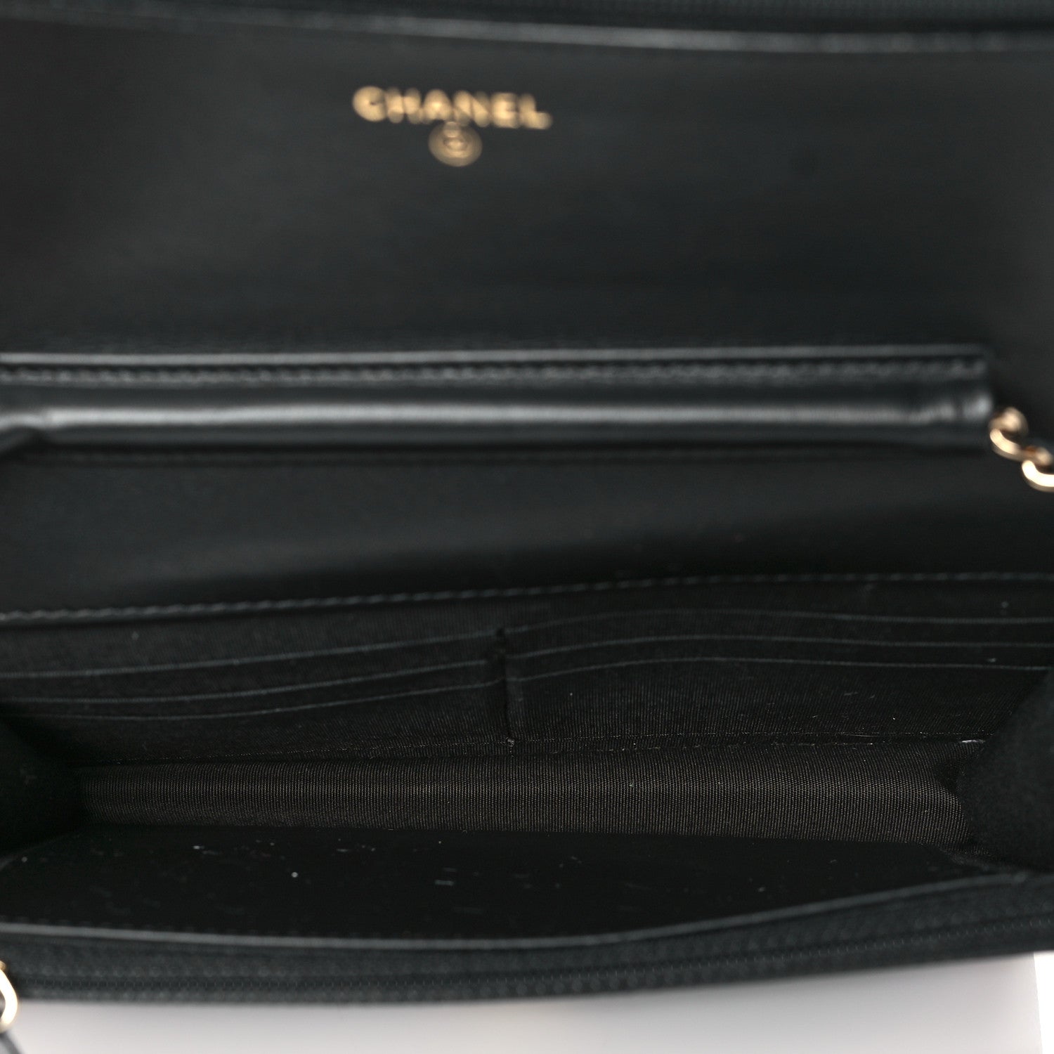 Chanel Caviar Quilted CC Filigree Wallet On Chain WOC Black 5 of 12