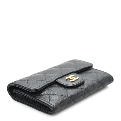Chanel Caviar Quilted Flap Card Holder Wallet Black 4 of 9