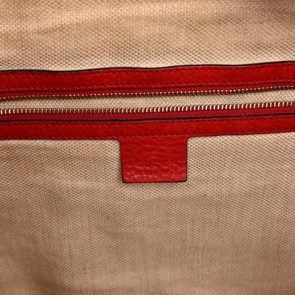 Gucci Pebbled Calfskin Medium Soho Hobo Red 6 of 14
