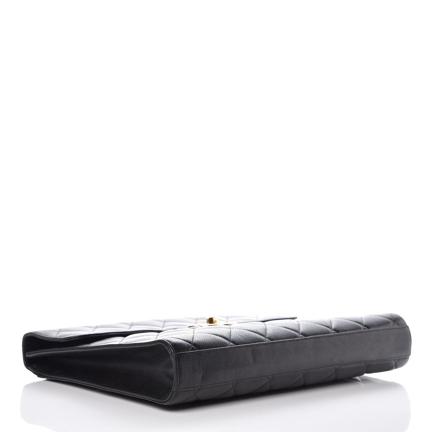 Caviar Quilted Briefcase Laptop Bag Black