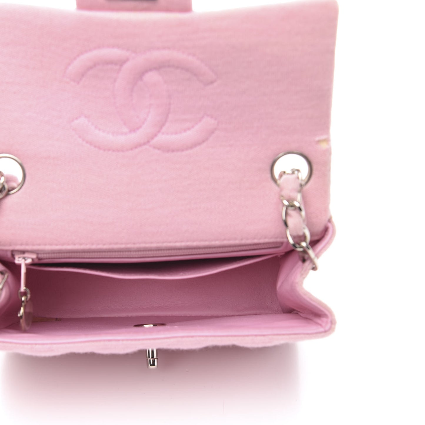 Jersey Quilted Mini Square Flap Pink