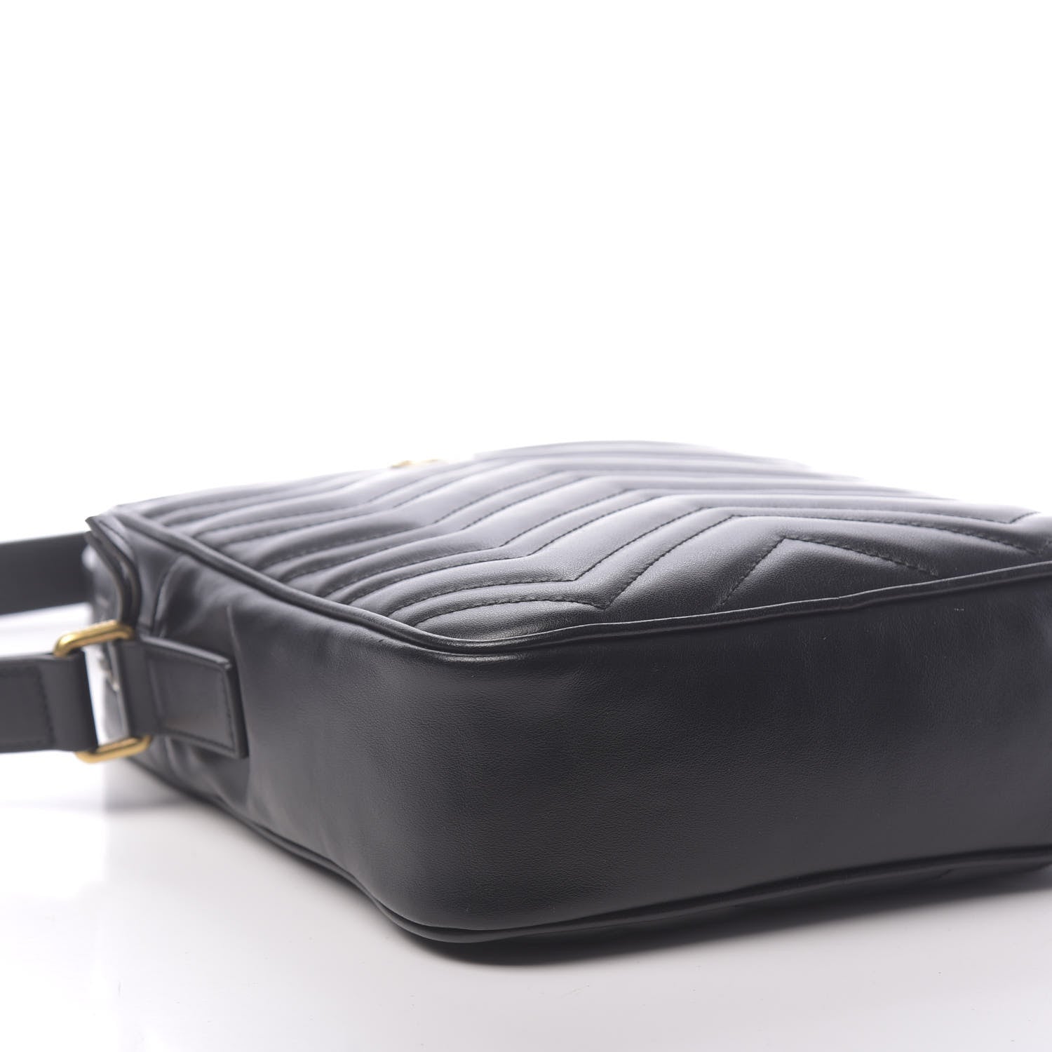Gucci Calfskin Matelasse GG Marmont Travel Bag Black 9 of 11