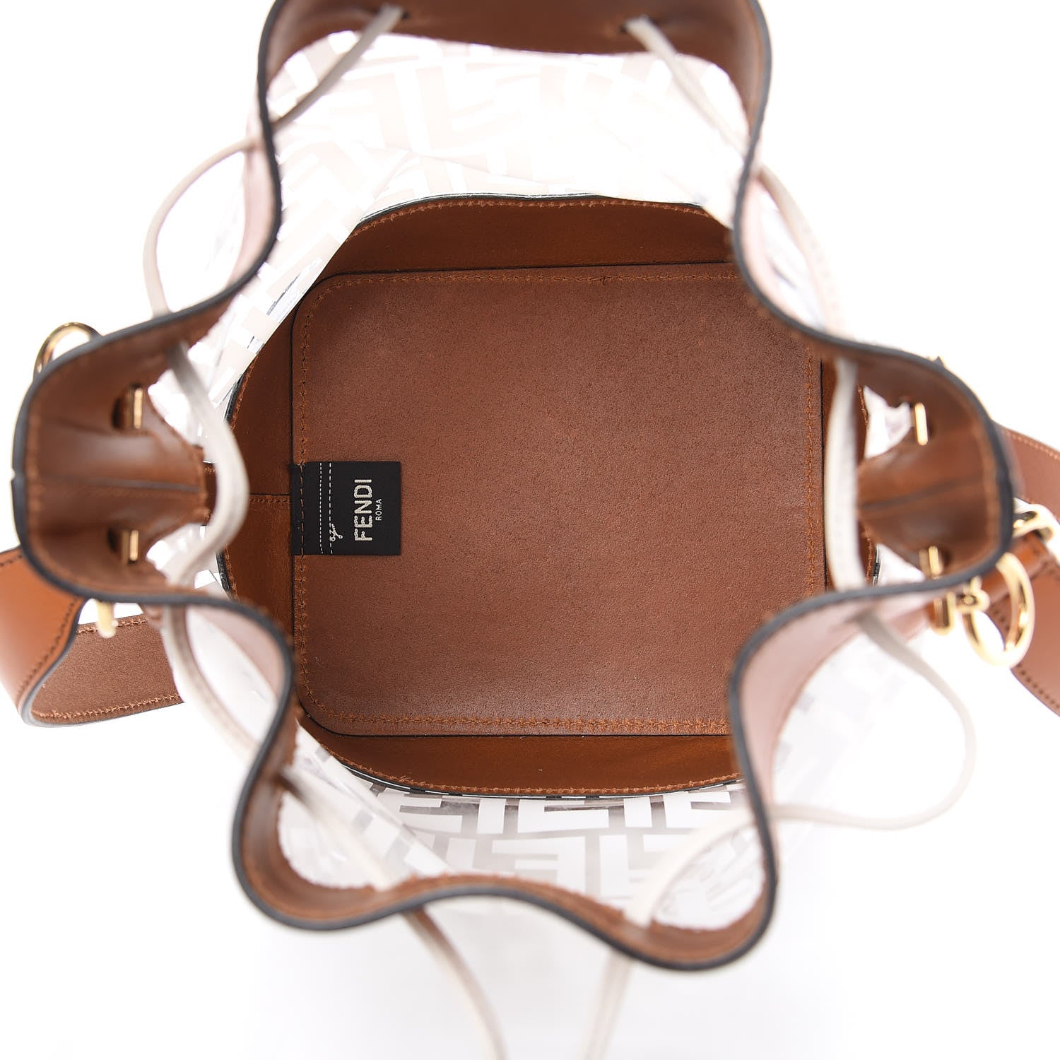 Fendi TPU FF Vitello Aura F is Fendi Grande Mon Tresor Bucket Bag White Cuoio 5 of 9
