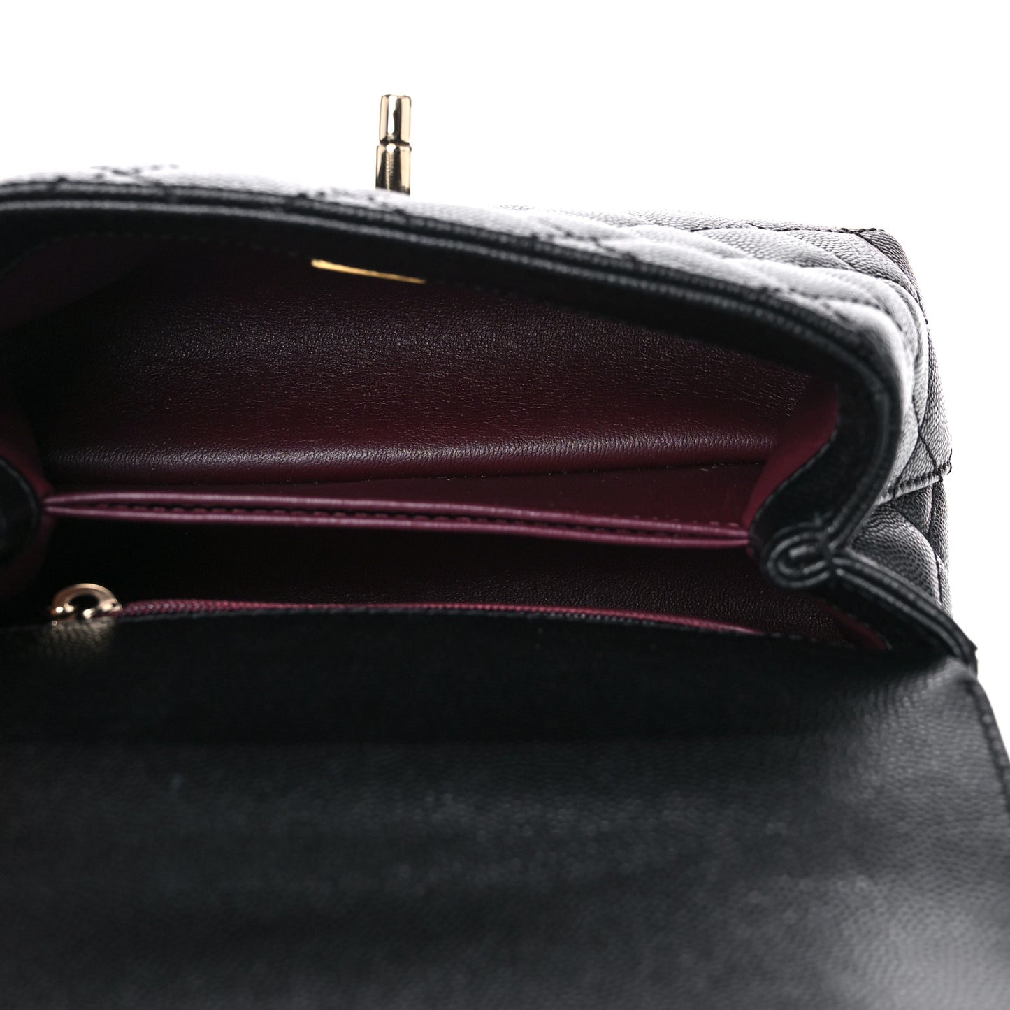 Caviar Quilted Extra Mini Coco Handle Flap Black