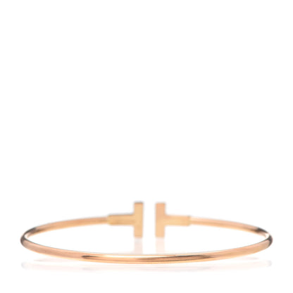 Tiffany 18K Yellow Gold T Wire Bracelet 3 of 5