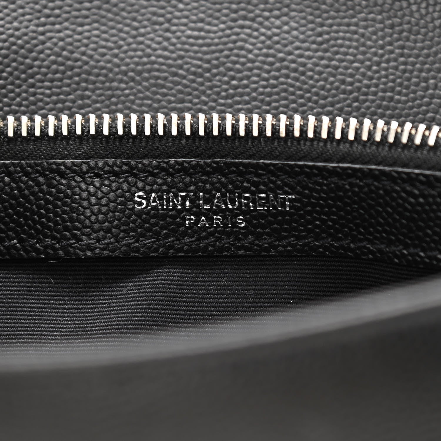 Saint Laurent Grain De Poudre Small West Hollywood Monogram Fold-Over Bag Black 6 of 10