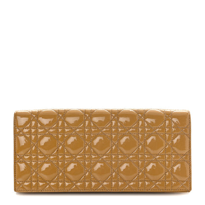 Christian Dior Patent Cannage Lady Dior Convertible Clutch Beige 1 of 10