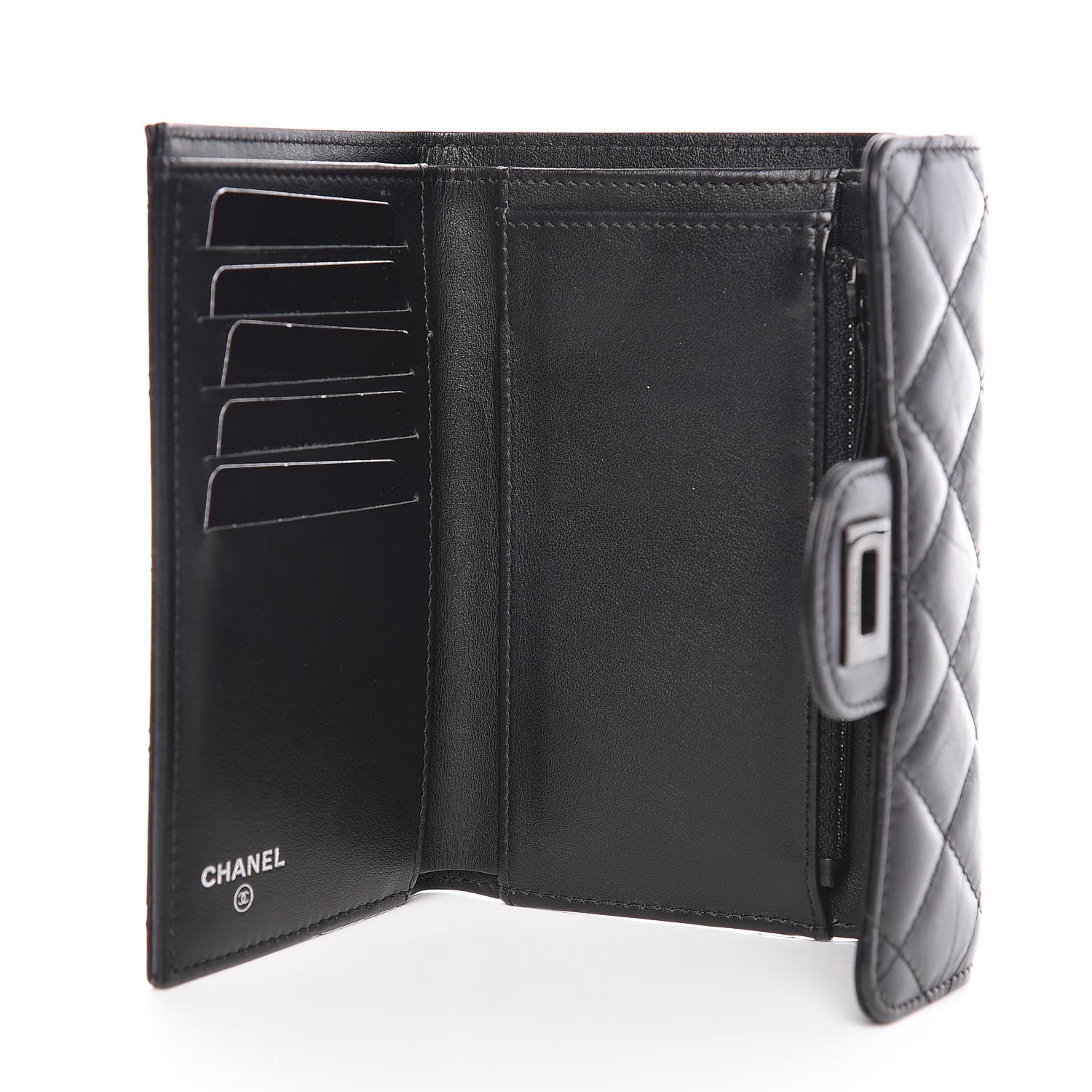 Chanel Aged Calfskin Quilted Reissue Medium Flap Wallet So Black 5 of 9