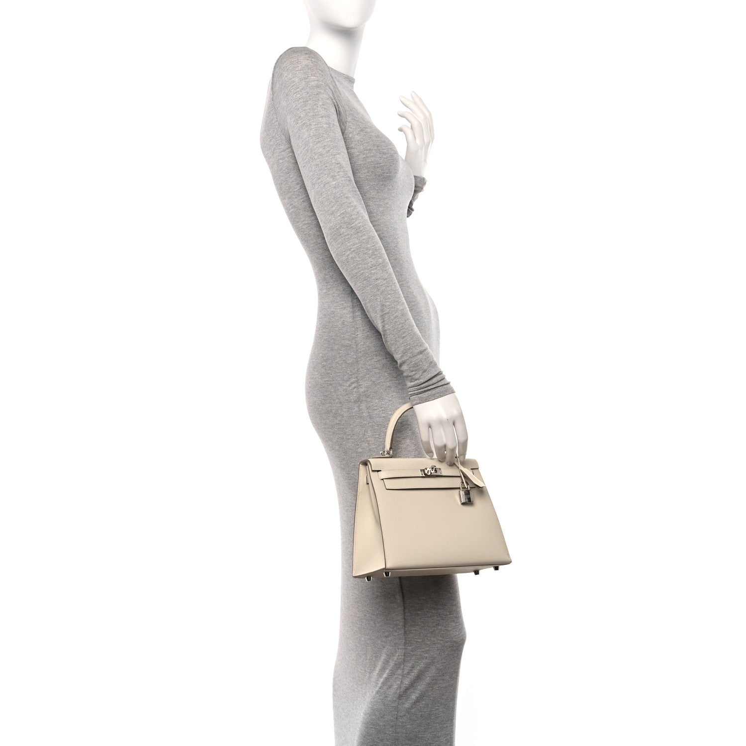 Hermes Epsom Kelly Sellier 25 Craie 2 of 11