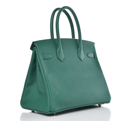 Hermes Epsom Birkin 30 Vert Vertigo 3 of 37