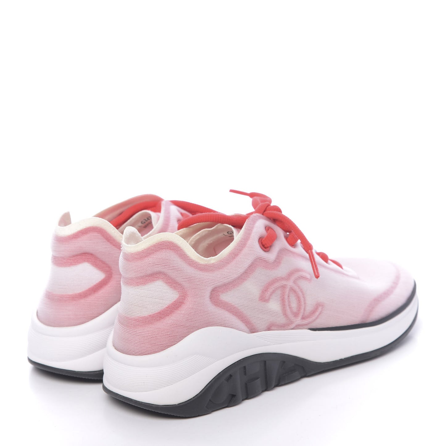 Lycra Fabric CC Sneakers 37 White Red