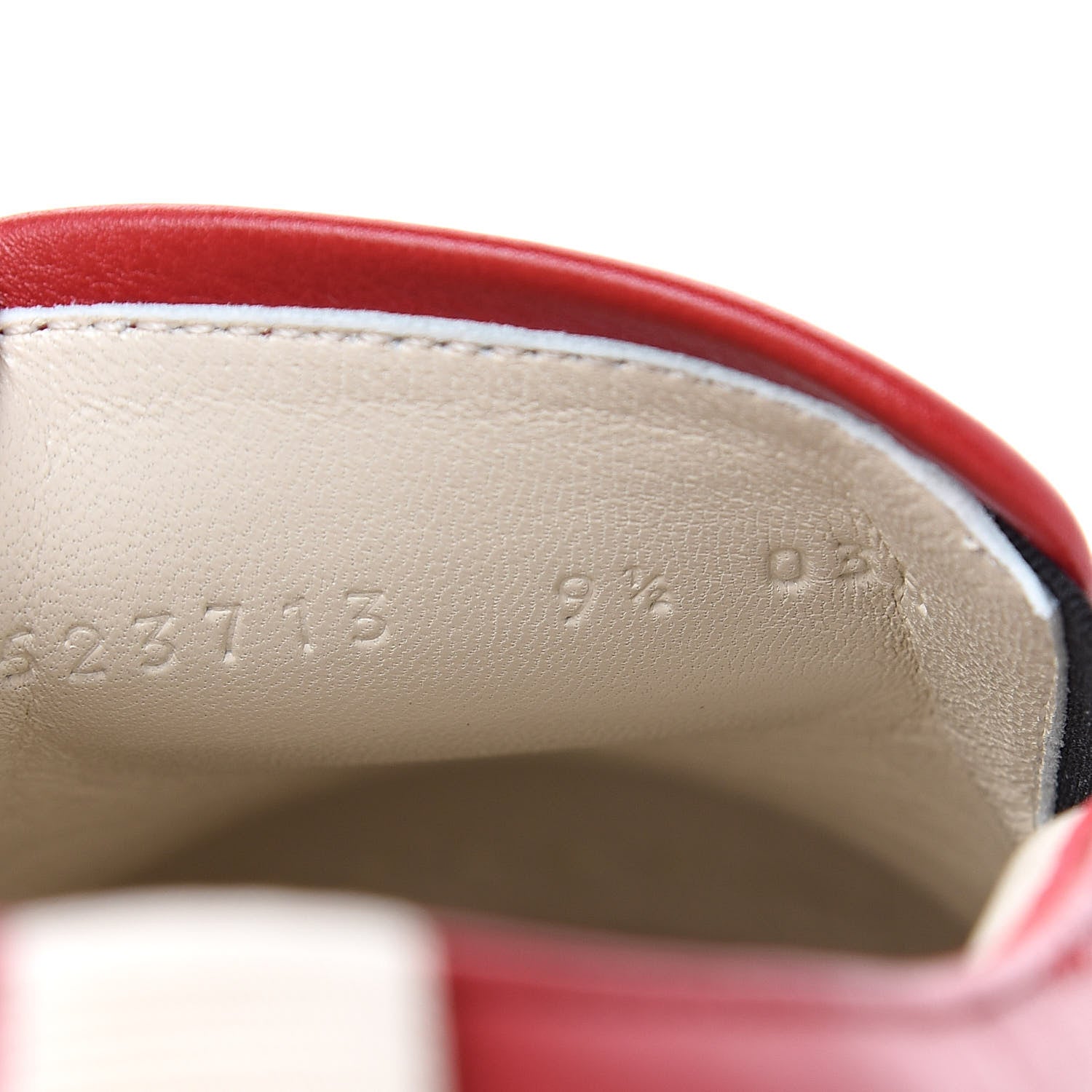 Gucci Canvas Sylvie Stripe Logo Mens Dublin Slip On Sneakers 9.5 Mystic White Hibiscus Red Maritime 8 of 9
