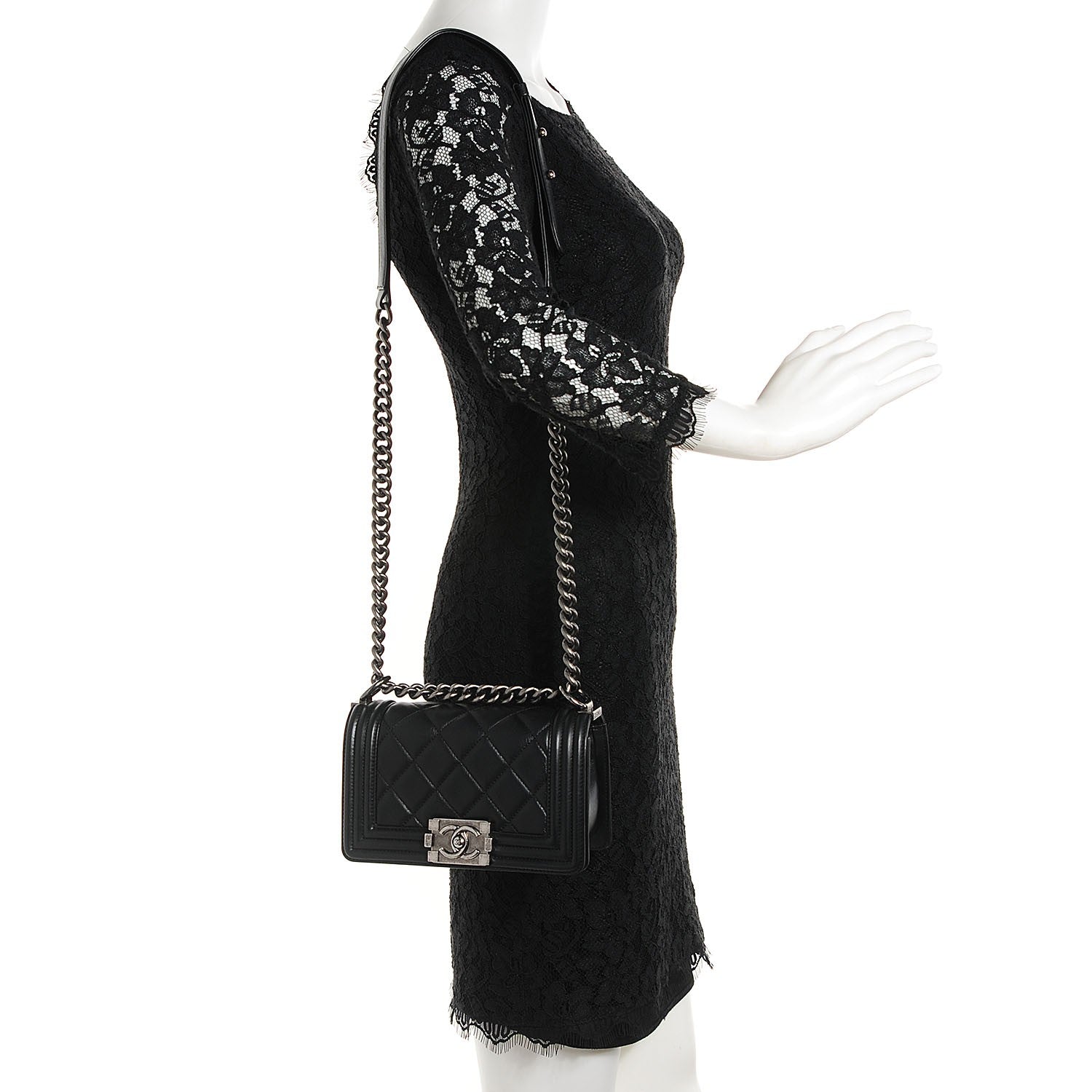 Chanel Calfskin Quilted Small Boy Flap Black 2 of 8