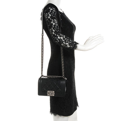 Chanel Calfskin Quilted Small Boy Flap Black 2 of 8