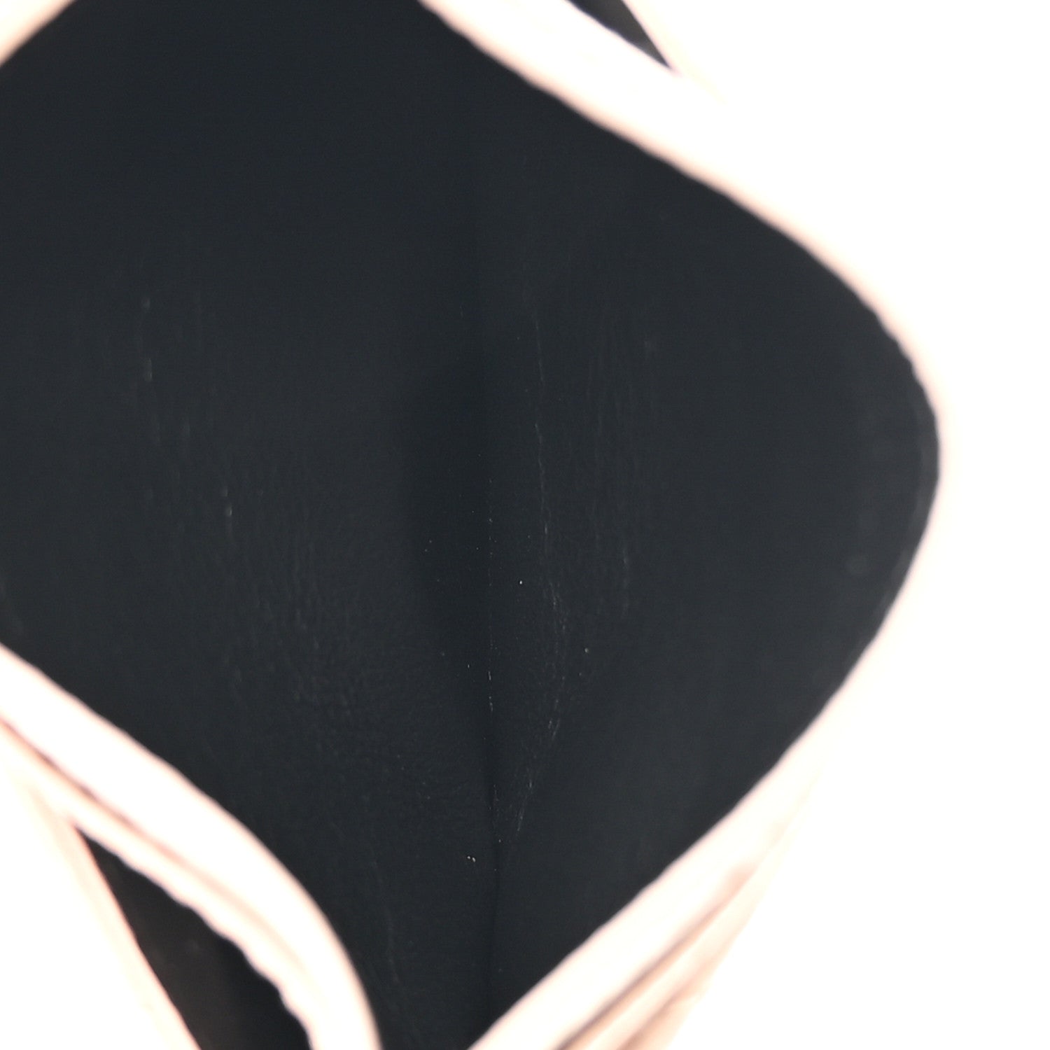 Saint Laurent Grain De Poudre Matelasse Chevron Monogram Credit Card Case Pale Pink 5 of 7