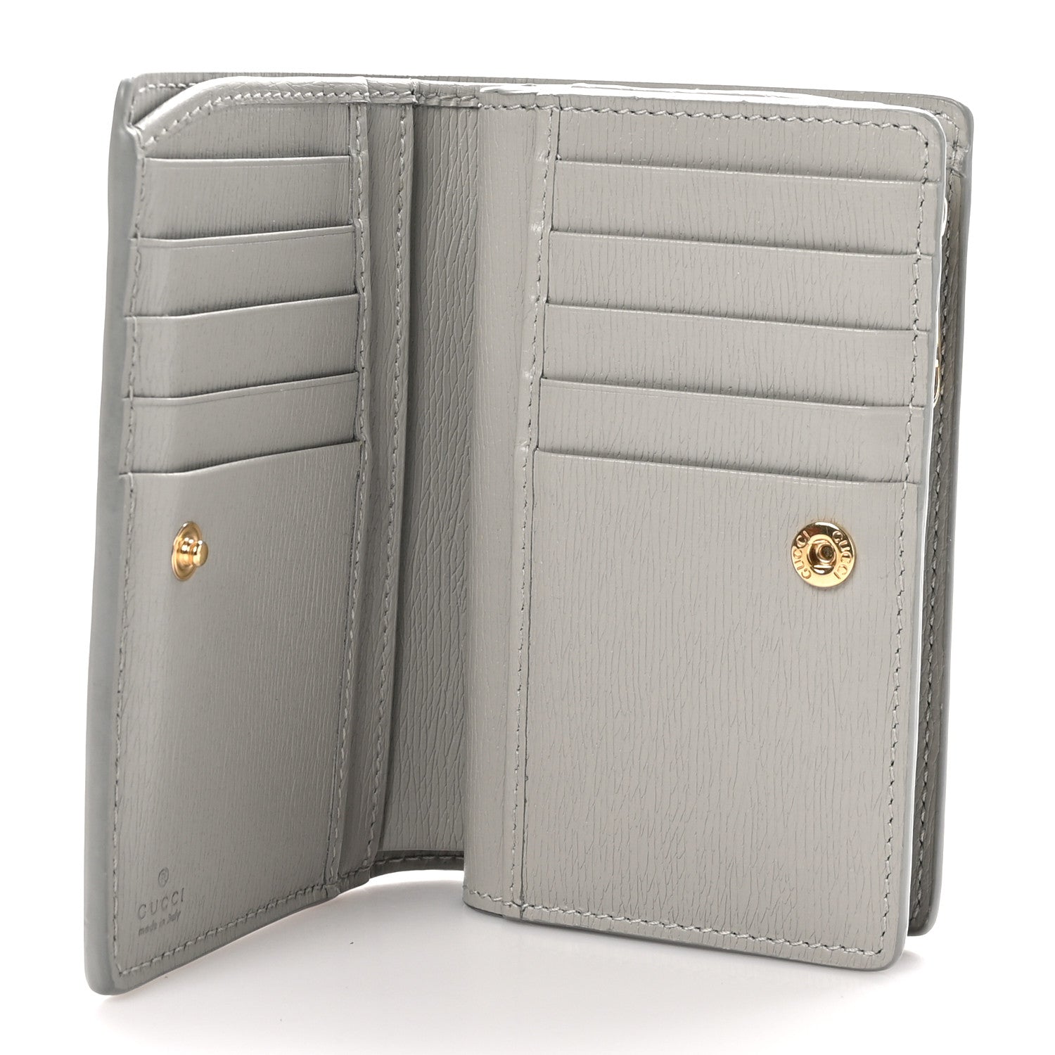 Gucci Calfskin Script Card Case Wallet Light Beige 5 of 9