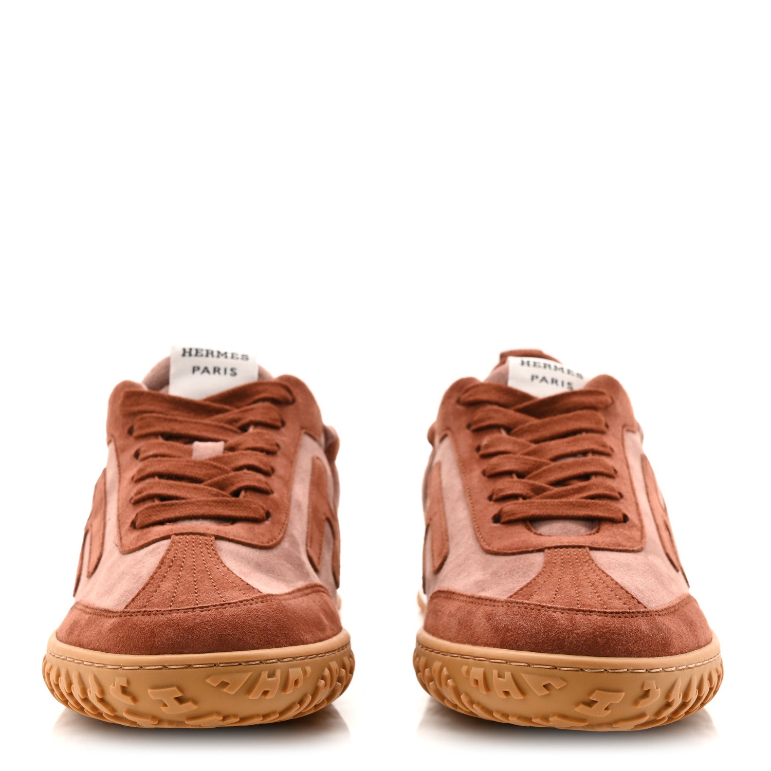 Hermes Suede Goatskin Jet Sneakers 36 Rose Antique Rouge Sepia