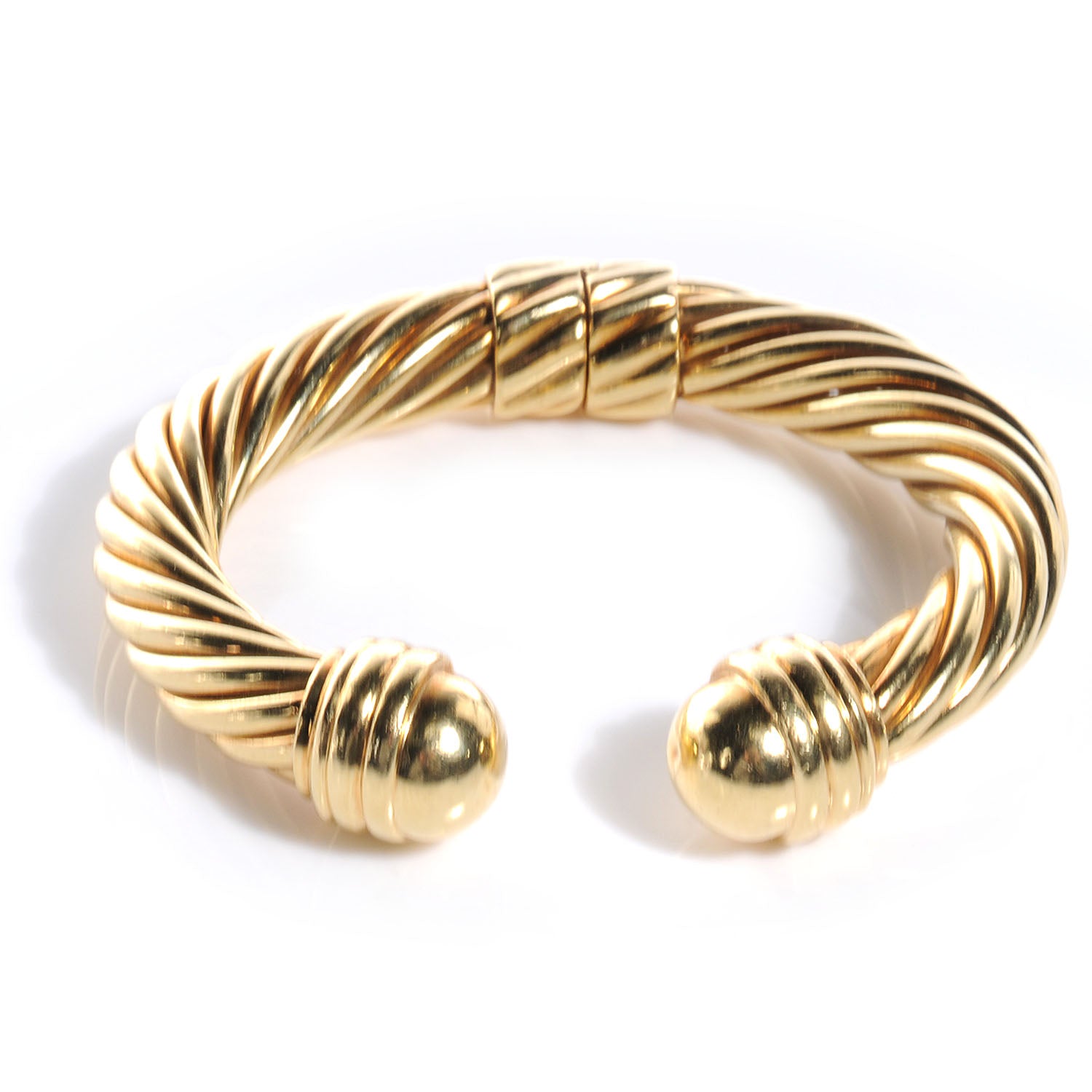 David Yurman 18k Gold 10mm Thoroughbred Cable Classics Bracelet 1 of 5