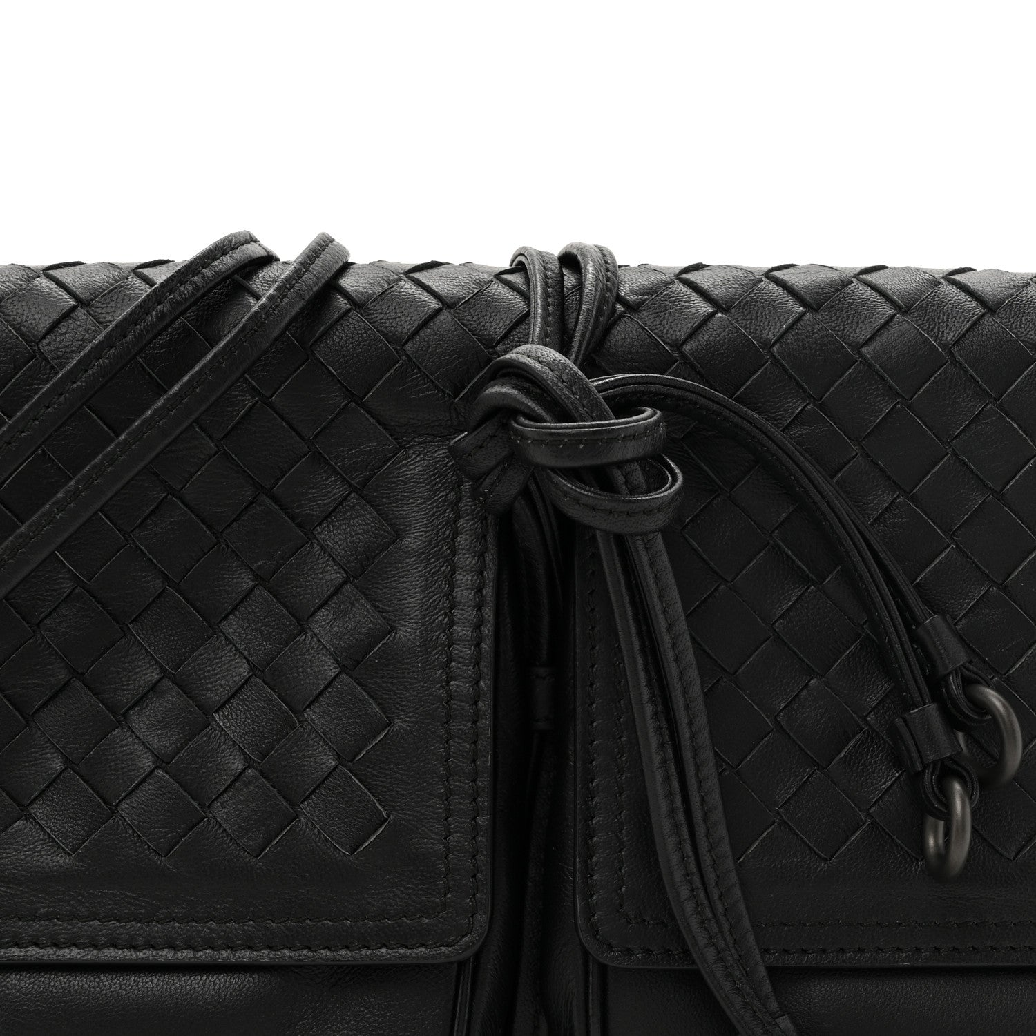 Bottega Veneta Nappa Intrecciato Small Double Pocket Flap Black 7 of 12