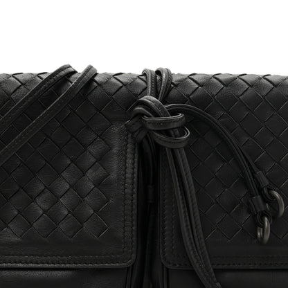 Bottega Veneta Nappa Intrecciato Small Double Pocket Flap Black 7 of 12