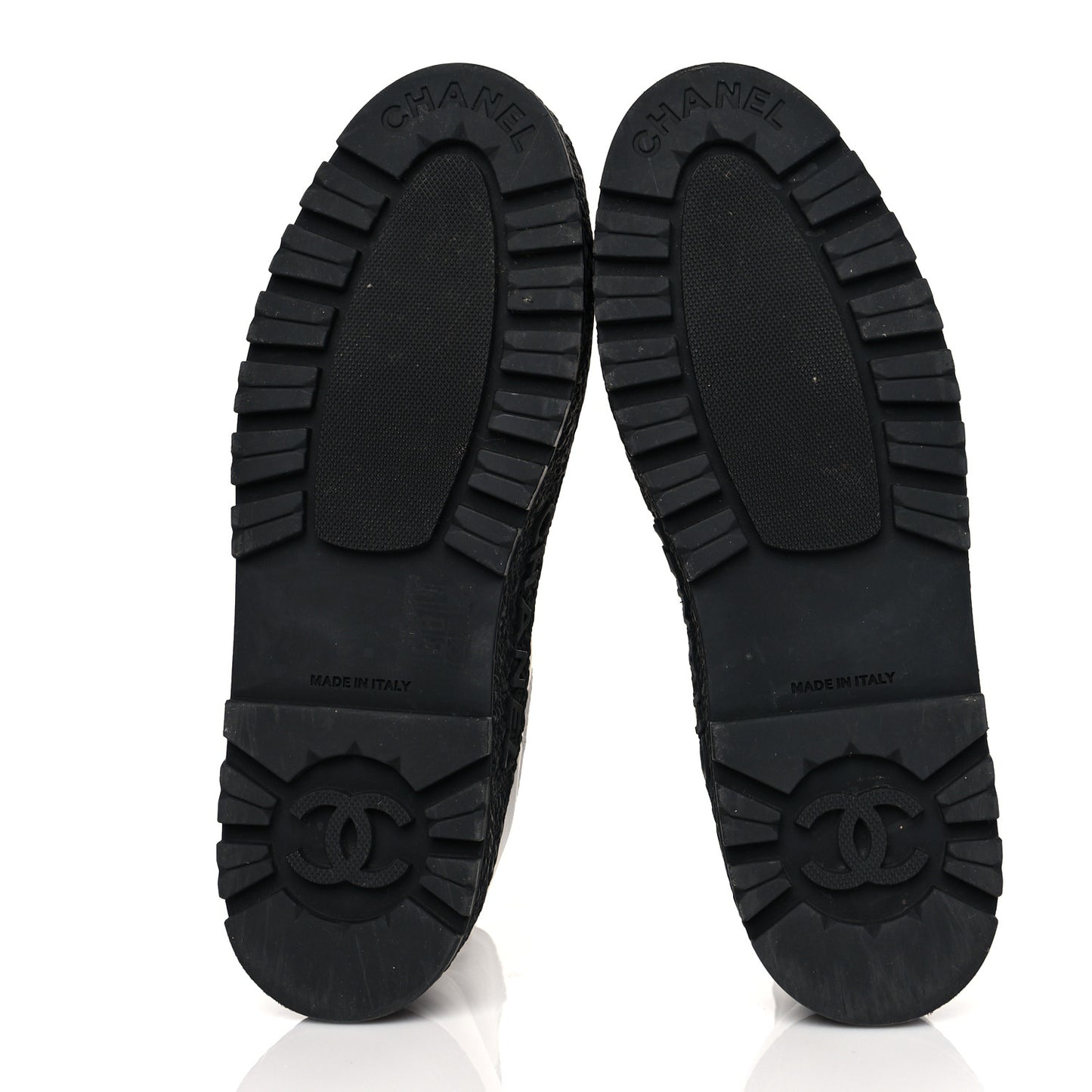 Calfskin Cap Toe CC Ankle Boots 39.5 White Black