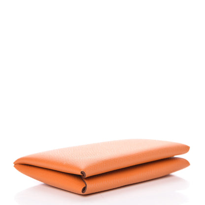 Hermes Epsom Calvi Card Case Abricot 4 of 8