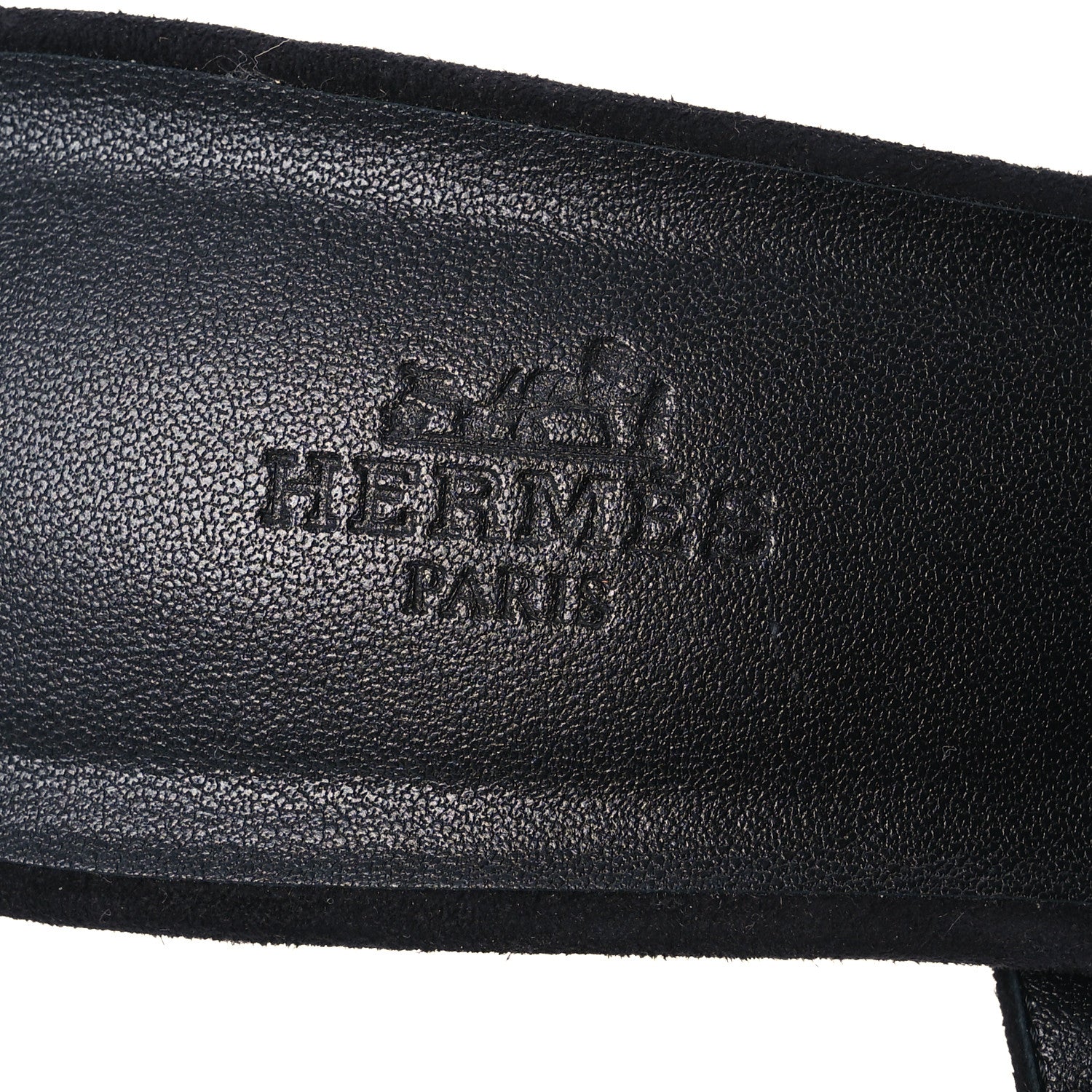 Hermes Suede Goatskin Satin Cute Sandals 39 Black 8 of 11