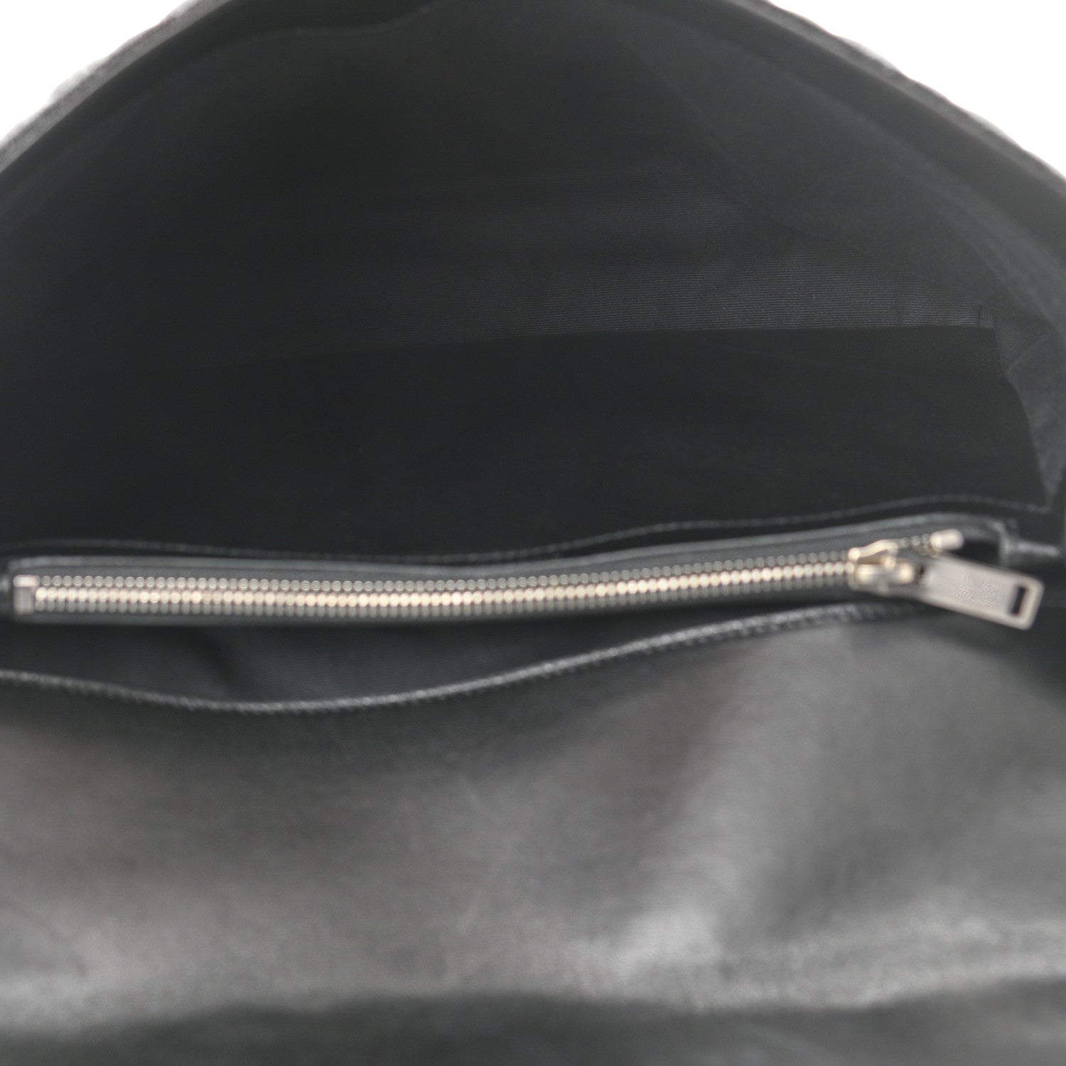 Saint Laurent Denim Mixed Matelasse Triquilt Large Monogram Envelope Satchel Black 5 of 10