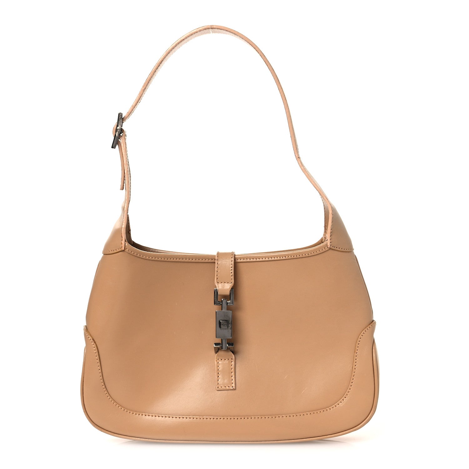 Gucci Calfskin Small Jackie O Hobo Beige 1 of 18