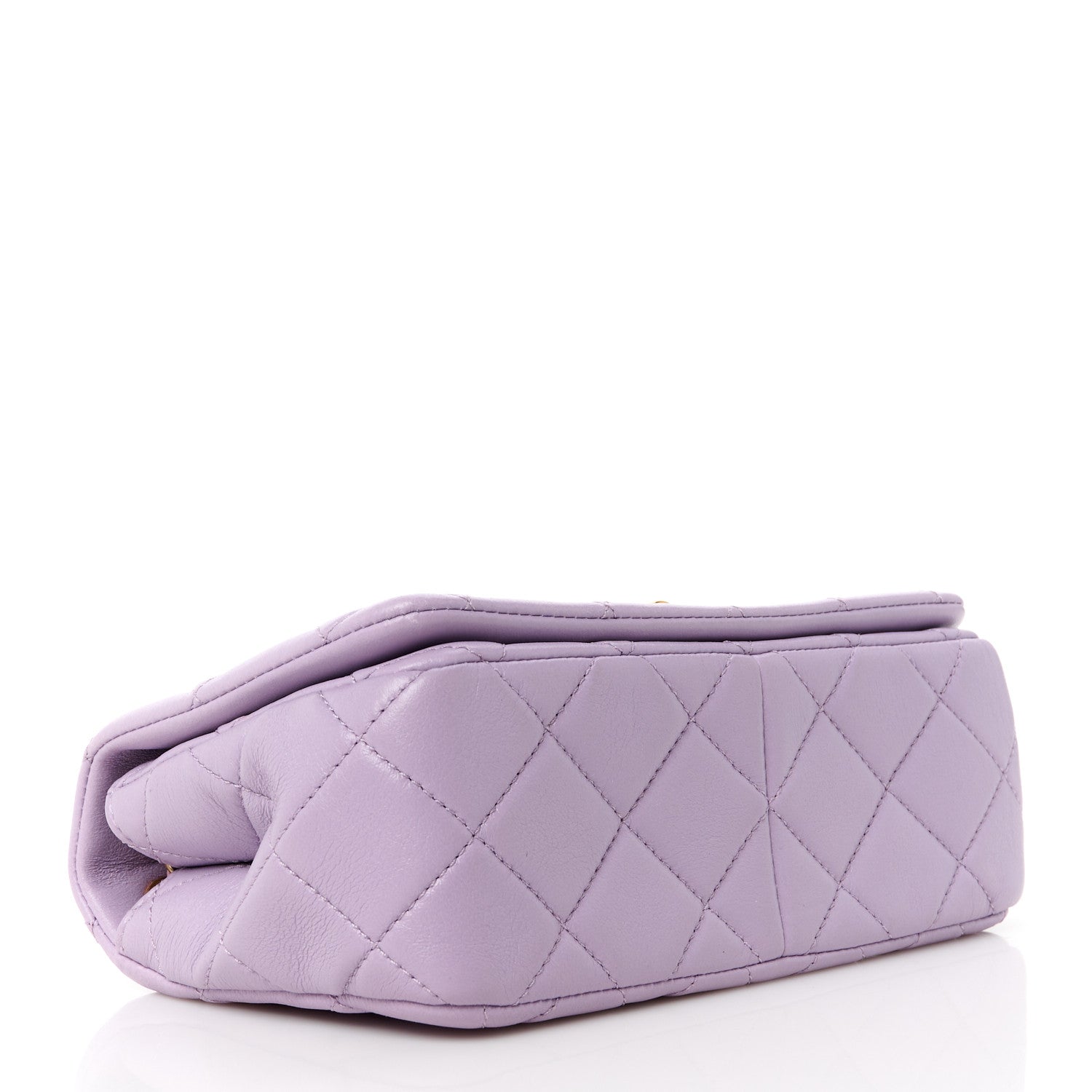 Chanel Lambskin Quilted Braided CC Small Flap Lilac 4 of 11