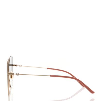 Gucci Metal Square Frame Sunglasses GG0443S Gold Pink 3 of 7