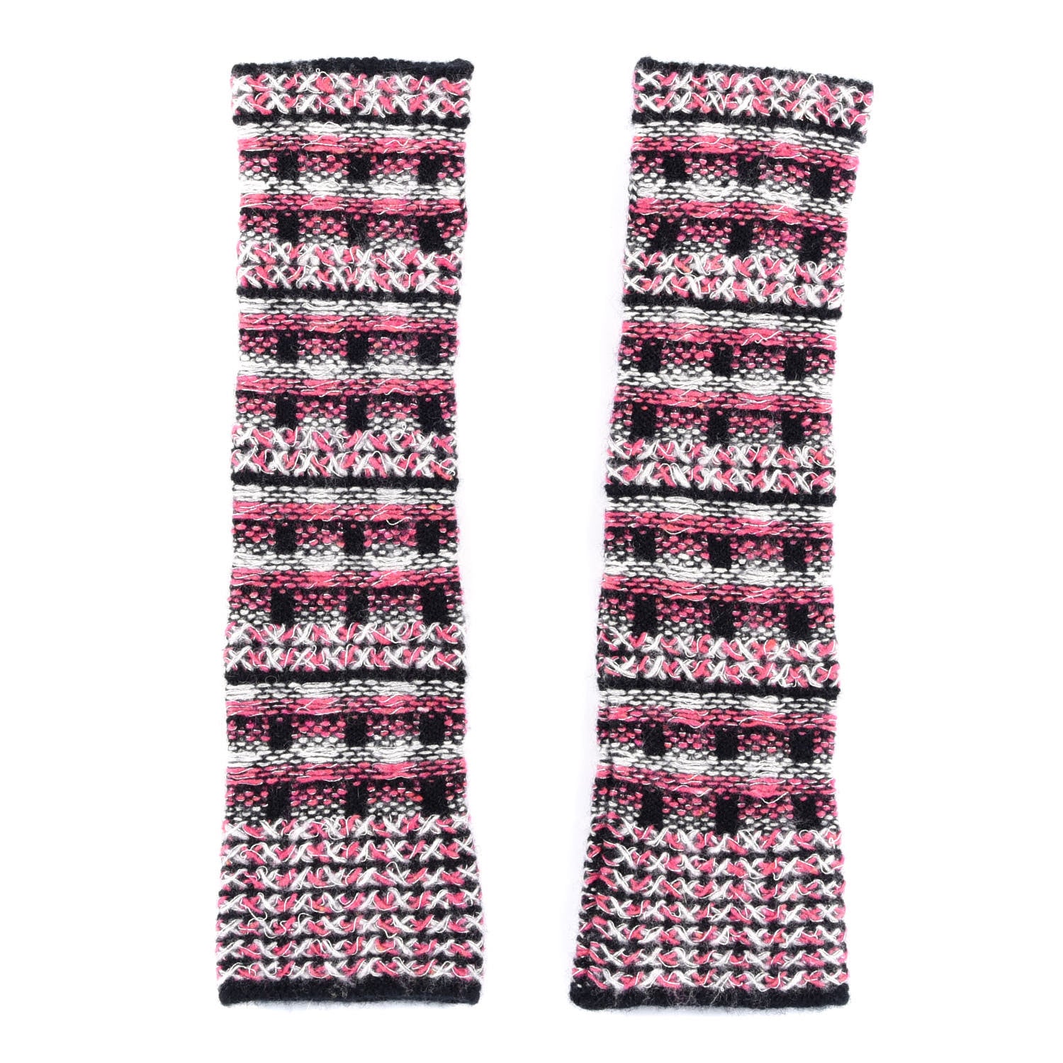 Chanel Wool CC Fingerless Gloves Multicolor 2 of 4
