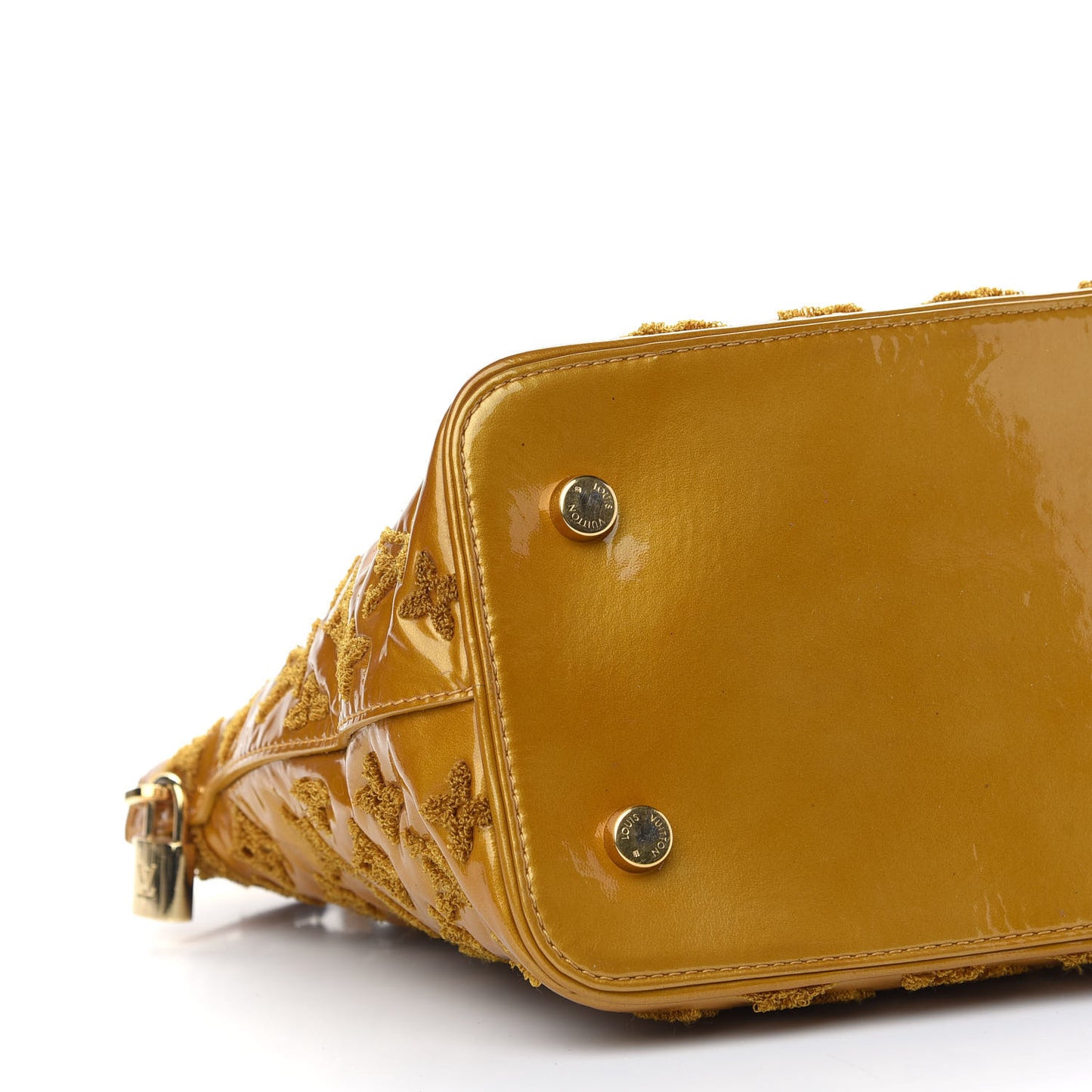 Patent Lambskin Fascination Lockit Moutarde