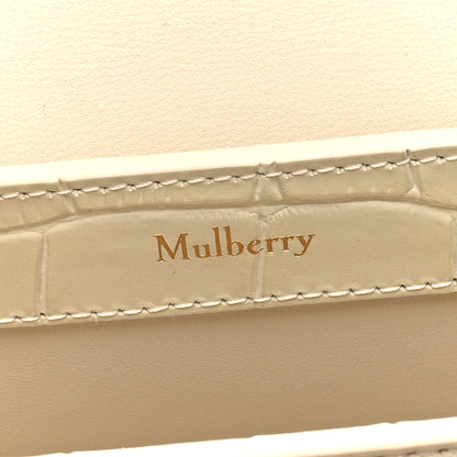 Mulberry Shiny Calfskin Crocodile Print East West Pimlico Satchel Eggshell 6 of 9