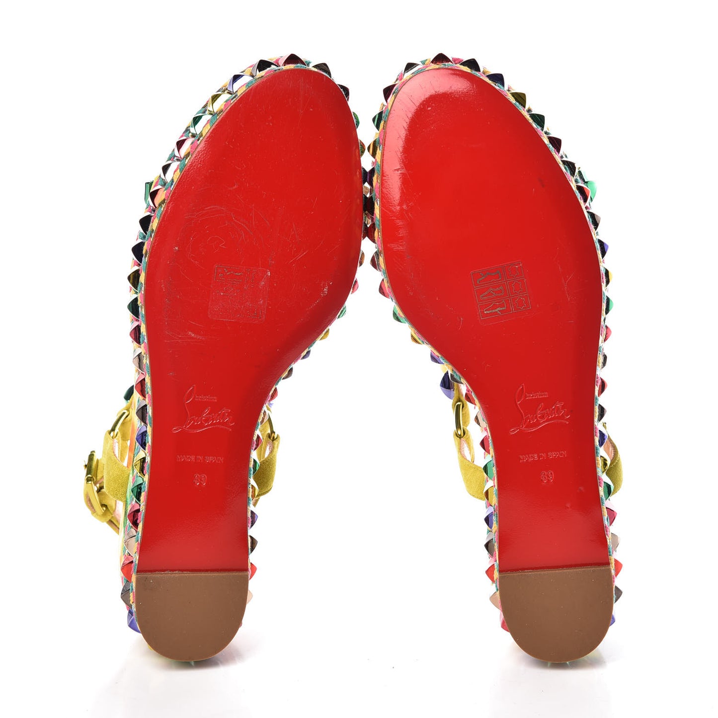 Suede Calfskin Cubana Cataclou 60 Platform Sandals 39 Multicolor