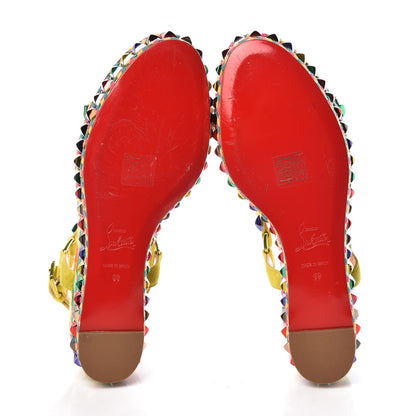 Christian Louboutin Suede Calfskin Cubana Cataclou 60 Platform Sandals 39 Multicolor 5 of 7