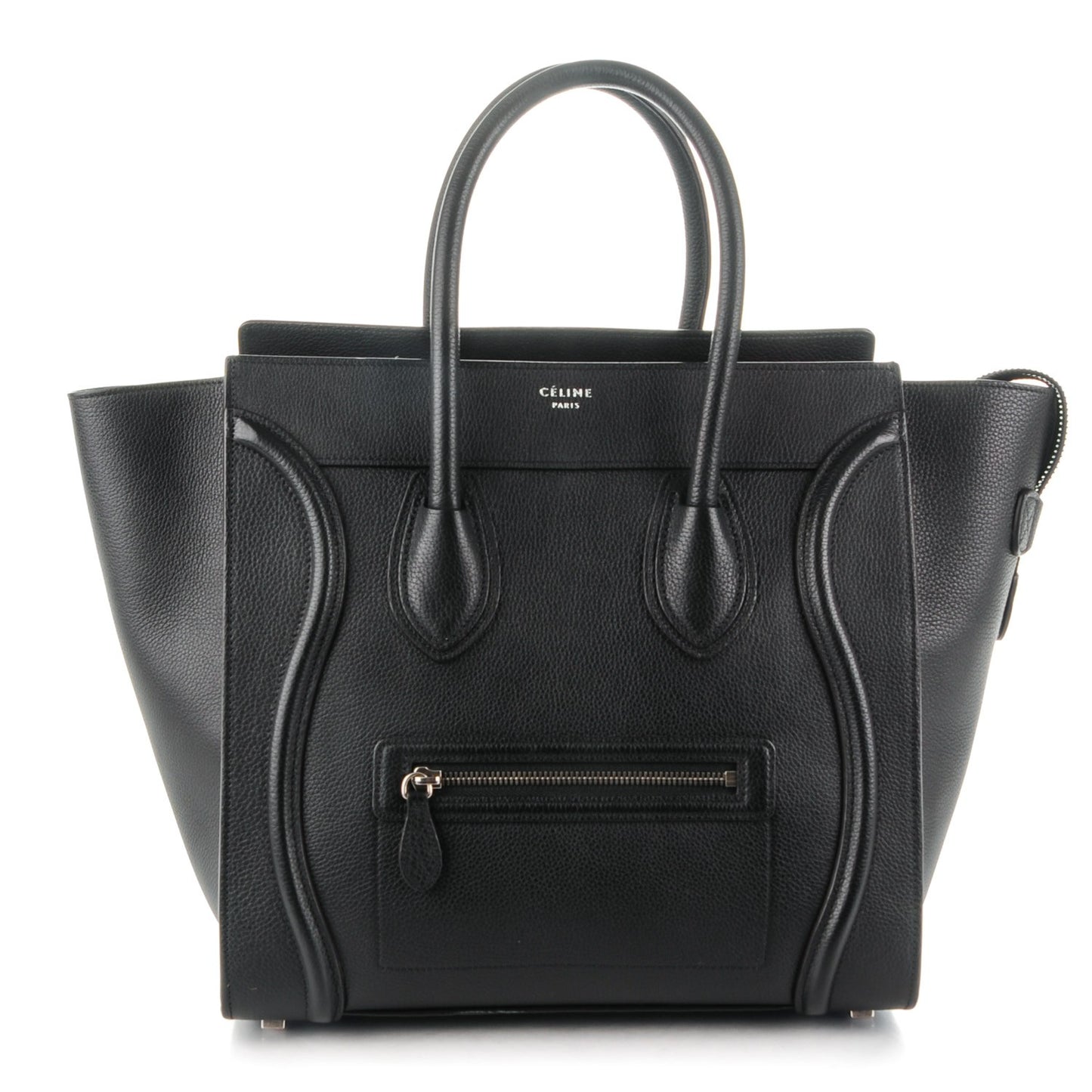 Drummed Calfskin Mini Luggage Black