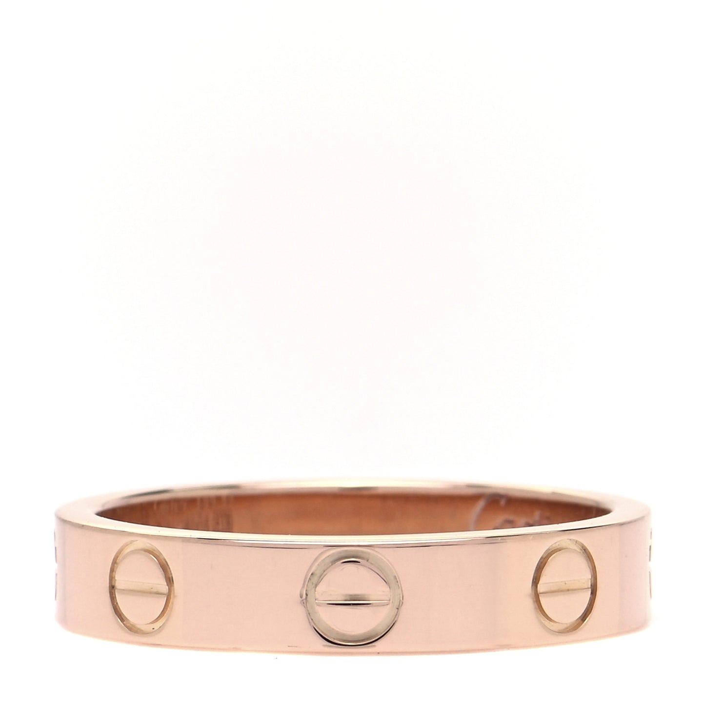 18K Pink Gold 3.5mm LOVE Wedding Band Ring 50 5.25