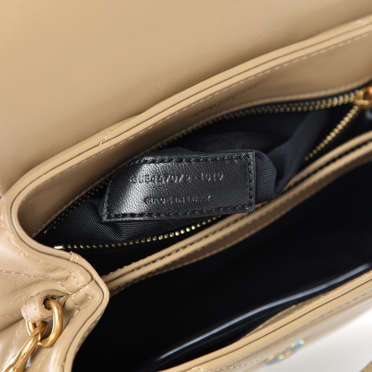 Saint Laurent Calfskin Y Quilted Monogram Toy Loulou Crossbody Bag Latte 7 of 11