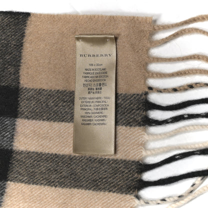 Burberry Cashmere Giant Heart Fringe Scarf Camel 4 of 4