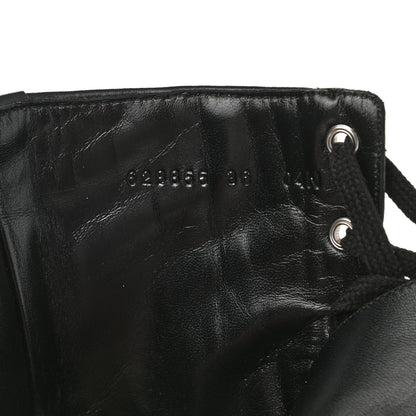 Gucci Nappa Frances GG Matelasse Platform Combat Boots 36 Black 7 of 9